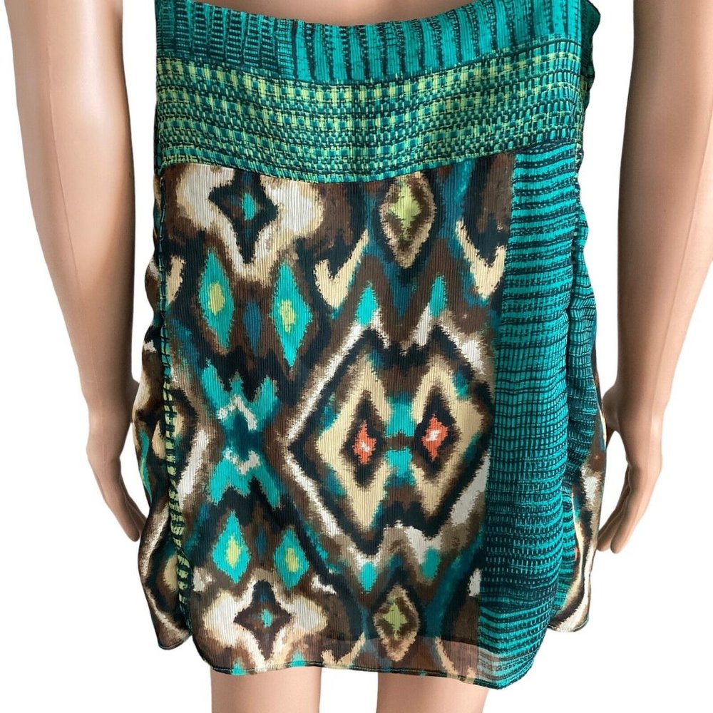 Lane Bryant Shirt Womens Size 20 Green Abstract Pullover Lightweight - Picture 9 of 11